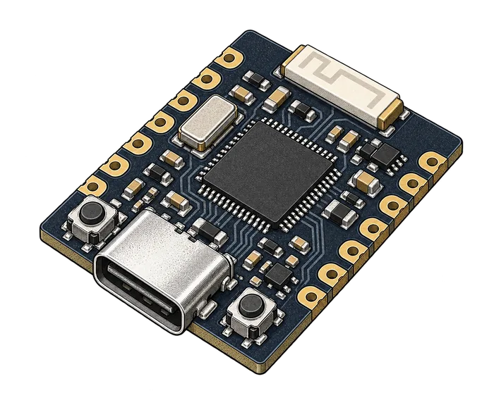 Desenho técnico da placa ESP32-C3 Super Mini usada como Wifi Link